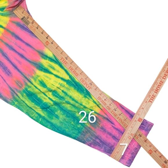 Vintage sweet girl tie-dye romper jumpsuit pockets paper tag 100% cotton OSFM - Picture 5 of 10